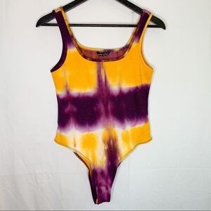 🦩 SHEIN Ribbed Tie dye Thong Bodysuit (🦩2 for $25)